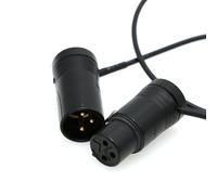 ZBLZGP Low-Profile XLR NEUTRIK 3pin XLR Male to 3pin Female Audio Line Cable for Sound Devices 664 688 Microphone Adapter (Black)