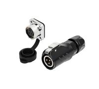 ZBLZGP LP12 3 Pin Waterproof Connector, Lightweight Engineering Plastic Housing, Ideal for Portable Measuring Instruments