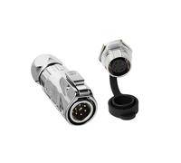 ZBLZGP LP12 6 Pin Metal Waterproof Connector, Copper Alloy Contacts, High Conductivity for Battery Charging Stations