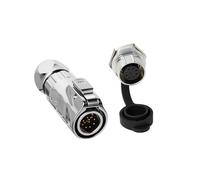 ZBLZGP LP12 9-Pin Industrial Metal Connector, 12mm 9-Way Signal Transmission, for CNC Machines, Robotics and Factory Automation Systems