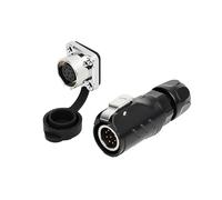 ZBLZGP LP12 9 Pin Waterproof Connector, Anti-Oxidation Nickel Plating with 1000H Salt Spray Resistance, Reliable for Solar Power System Arrays