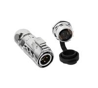 ZBLZGP LP16 Connector Kit (Male+Female+Cover), 16mm Anti-Corrosion Aluminum Alloy, for Outdoor LED Displays and Architectural Lighting (Rear Nut Socket/Zinc Alloy, 3 Pin 10A 500V)