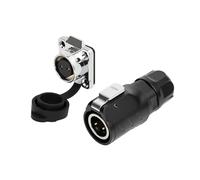 ZBLZGP LP16 Connector Kit (Male+Female+Cover), 16mm Anti-Corrosion Aluminum Alloy, for Outdoor LED Displays and Architectural Lighting (Square Socket/PA66 Plastic, 2 Pin 10A 500V)