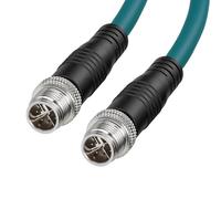 ZBLZGP M12 8 Pin X-Code Male to RJ45 Cat7e Ethernet Shielded Cable for Cognex Industrial Camera (X-Code to X-Code,Dark Green, 30cm)