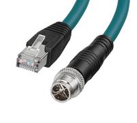 ZBLZGP M12 8 Position X-Code Male to RJ45 Cat6a Ethernet Shielded Cable for Cognex Industrial Camera (1M)