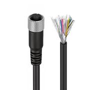 ZBLZGP M12 A-Code 8 Pin Female Cable Sensor Industrial Aviation Connection Anti-Vibration Cable for Actuator Devices 2M/6.6FT
