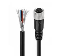 ZBLZGP M12 Actuator Sensor Signal Cable A Coded 4 Pin Female Profibus Industrial Controls Automation Network Device Shield Cable to Flying Leads 1M/3.3FT