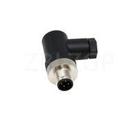ZBLZGP M12 Right Angle 4Pin Sensor Connector Male 12mm A Code Industrial Circular Sensor Unshiled Field Wireable Connector for Signal Electronic 1Pack