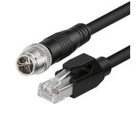 ZBLZGP M12 X-Code 8 Pin to RJ45 Ethernet Cable for Cognex Industrial Cameras,Shielded High Flexible Waterproof Network Cable (1M)