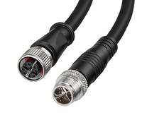 ZBLZGP M12 X-Coded 8 Pin Male to Female (Black, 1M/3.28FT)