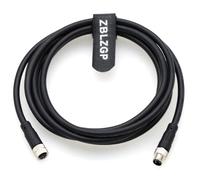 ZBLZGP M8 4 Pin A Coded Actuator Sensor Cable, Male to Female Waterproof Electrical Extension Cord, Industrial Automation Wire Compatible with Profibus, IO Link and Device Network, 2M/6.6FT