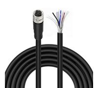 ZBLZGP M8 4 Pin Waterproof Cable Sensor A Code Straight Female Circular Shielded Electrical PVC Industrial Molded Single End Cable for Data Communication and I/O Connection 1M/3.3FT