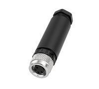 ZBLZGP M8 Sensor Connector Waterproof Male Female Plug Screw Threaded Coupling Electrical Connector (Female, 1Pack 4Pin)