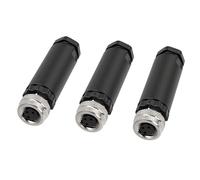 ZBLZGP M8 Sensor Connector Waterproof Male Female Plug Screw Threaded Coupling Electrical Connector (Female, 3Pack 3Pin)