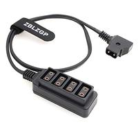 ZBLZGP Male D-Tap to 4-Port Female D-Tap Splitter Cable for Anton Bauer V-Mount Battery (Straight Cable)