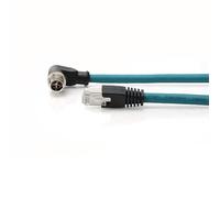 ZBLZGP Right Angle M12 8 Position X-Code Male to RJ45 Cat6a Ethernet Shielded Cable for Cognex Industrial Camera (3M)