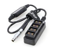 ZBLZGP RS 3-Pin to 4 Port D-Tap Female Splitter Cable 12V Regulated Voltage for ARRI Alexa Camera