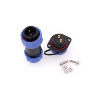 ZBLZGP SP21 2pin Panel Waterproof Connector Cable Wire Plug Panel Mount Socket Industrial Threaded Aviation 2 Screws Solar Electrical Circular Cable Connector Panel Mount 21mm