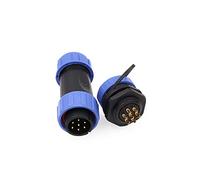 ZBLZGP SP21 7 Pin Waterproof Connector 15A Power Aviation Industrial Male Female Plug Socket Threaded Coupling Panel Mount for Automotive Solar