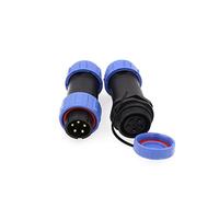 ZBLZGP SP21 Aviation Cable Connector 2-12Pin Male and Female Panel Mount Waterproof Connector Outdoor Electrical Industrial Power Connector (5pin, Pair-Plug(Male)&Socket(Female))