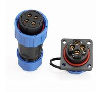 ZBLZGP TY20 4 Pin 25A Square Aviation Connector Aluminum Alloy Housing Quick Push Pull Locking Salt Spray Corrosion Resistance for Aerospace & Military Equipment