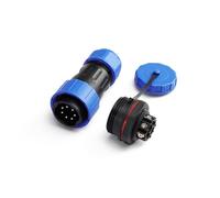 ZBLZGP TY24 7 Pin 10A Waterproof Aviation Connector, Solder-Free Screw-Crimp Rear Nut Panel Mount Male Female Plug Socket, Quick-Disconnect