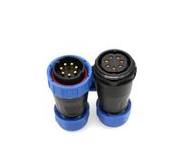 ZBLZGP TY28 Solderless Plug Socket IP68 Waterproof Connector 2-9 Pin Power Plug Socket Screw Crimp Cable Connector (Docking, 7Pin 25A)