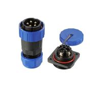 ZBLZGP TY32 5 Pin Solder-Free Aviation Connector IP67 Waterproof Male Female Wire Plug Socket Quick Disconnect Bulkhead for Industrial Sensors, Actuators, and Factory Automation Wiring Needs