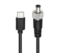 ZBLZGP Type-C USB C to Locking DC 12V 3A PD Power Cable (Straight to Straight, 30cm)
