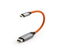ZBLZGP USB C to HDMI 4K 60Hz Cable, for Lenovo ThinkPad X1/Sony A7 IV/Atomos Ninja V,20cm, 18Gbps, No Lag for Gaming