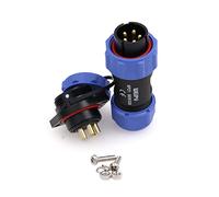 ZBLZGP WEIPU SP21 5 Pin Electrical Circular Aviation Waterproof Connector 5 Wire Industrial High Voltage Heavy Bulkhead Plug Socket 30A 500V Panel Mount Outdoor Power Cable