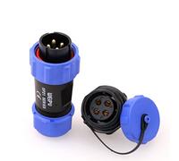 ZBLZGP WEIPU SP21 Panel Mount Wire Cable Electrical Circular Low Voltage Waterproof Connector Power Cord Aviation Connectors LED Lighting for Car and Industrial Motorcycle (Back Nut, 4 Pin 30A)