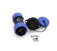 ZBLZGP WEIPU SP21 Waterproof Aviation Cable Connector Heavy Circular Industrial High Voltage Plastic Electrical LED Power Connector with Cap Panel Mount Gold Plated 2 Pin Φ21mm Wire