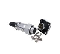 ZBLZGP WS20 Waterproof IP67 Aviation WEIPU Connector Plug Socket M20 Square Panel Mount Electrical Power Metal Thread Connector for Industrial Signal LED (Female Plug and Male Socket, 6Pin 25A/5A)