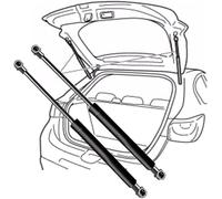 ZBMDTHEF 2 Pcs Car Tailgate Gas Struts for Peugeot 307 SW Break 2002-2008, Rear Boot Shock Absorber Trunk Lift Supports Hydraulic Spring Prop Rod Telescopic Arm Damper Auto Parts