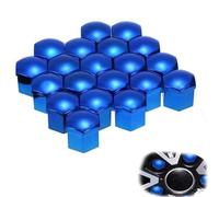 ZBMDTHEF 20 Pack Universal Car Wheel Nut Covers For VW Golf 7 MK7 7.5 R GTD GTI GTE 2013-2019, Hexagona Dustproof Bolt Caps With Removal Tool Bolt Nut Covers Accessories, Blue- 19mm