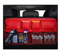 ZBMDTHEF Car Boot Organiser For Citroen C3 Aircross Phase II, 2021, Large Capacity Hanging Back Seat Organizer Foldable Car Trunk Grocery Storage Bags Waterproof Accessories,D/Red