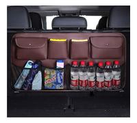 ZBMDTHEF Car Boot Organiser For Citroen C3 Aircross Phase II, 2021, Large Capacity Hanging Back Seat Organizer Foldable Car Trunk Grocery Storage Bags Waterproof Accessories,B/Coffee