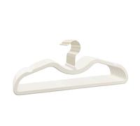 ZBODIMP Velvet Short Neck Hangers - Heavy-Duty, Non-Slip Felt Surface, Space-Saving Design with Anti-Slip Grooves & Shoulder Shape, 360° Rotating Hooks, Durable for Coats, Shirt& Dresses (10, Beige B)