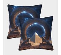 ZbOLi 2 Pack Stargate Cushion Covers Pyramid Decorative Pillow Covers Throw Pillow Covers Home Sofa Decoration 50x50cm Pillow Covers