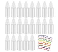 ZBOOROOR 24 Pcs Plastic Dropper Bottles 10ml, Squeezable Dropper Bottles, Eye Liquid Empty Bottle with Caps for Travel, Eye Drops, Solvents, Paint, Saline, Light Oils