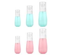 ZBOOROOR 6 Pcs Small Spray Bottle, Travel Spray Bottle 30ml 50ml 100ml Transparent for Essential Oils Skincare Perfume Makeup Lotion Refillable Containers for Home or Travel Use (Pink Blue)
