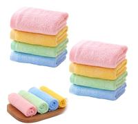ZBOOROOR 8 Pcs Flannel Face Cloths, Square Face Flannels, Quick Dry Flannels Face Cloth Reusable for Baby Kids Adults (25x25cm)