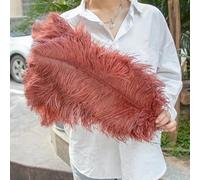 ZBORAVPIX Colorful Feathers for Crafts, Feathers Red Coffee 30-35cm，10pc
