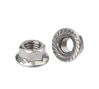 ZBORAVPIX Flange Hex Nuts， Stainless Steel Flange Nuts 201/304/316 Multiple Sizes Pack of 1 to 10(M3/316 material/)