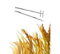 ZBORAVPIX Soil Sampler Probe Stainless Steel, Stainless Steel 2 Tube Grain Powder Sampling Probe Segmented Rotary Handle Multiple Sizes(3.2x250cm/1.2x98.4in)