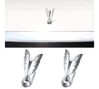 Zbosrma for Jaguar 3D Emblem Car Logo Front Vehicle Hood Ornament Car Cover Chrome Eagle Badge for XF XJ XE XK XKR XFL XJS E Car Accessories (Silver)