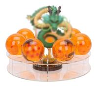 Zbsazlat Mysika Resin Shenron Figure Shenlong Statue Set + 3.5cm Crystal Balls + Shelf with Gift Box for Business Halloween Christmas Holiday and Birthday Home Decoration