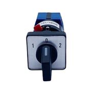 ZBWZXBDJ 1pcs LW26-10S 1/2/3/4 Poles Single Hole Mounting Size 16mm Rotary Cam Switch 10A Changeover Main Selector(1P-4 Terminals)
