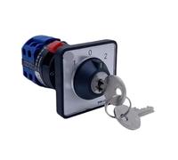 ZBWZXBDJ LW26 Three Position 20A Two Poles Universal Changeover Cam Switch With Lock Key 22mm Hole YMW26-20YS3/2S1